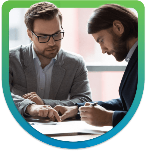 Advisors talking together