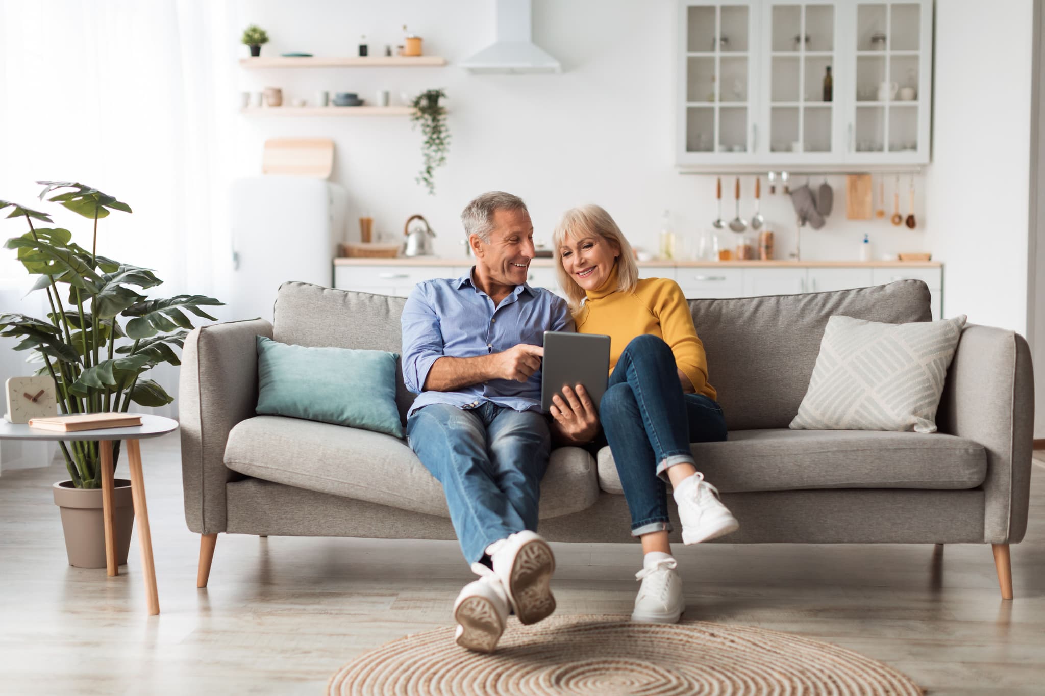 Couple on sofa